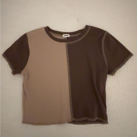 Garage Brown and Tan Tee - Picture 1 of 4